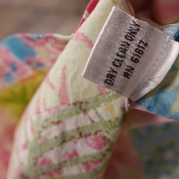 Yves Cossette Depeche Mode Patchwork Sundress Women’s Size 12 Petite Floral - Picture 9 of 11